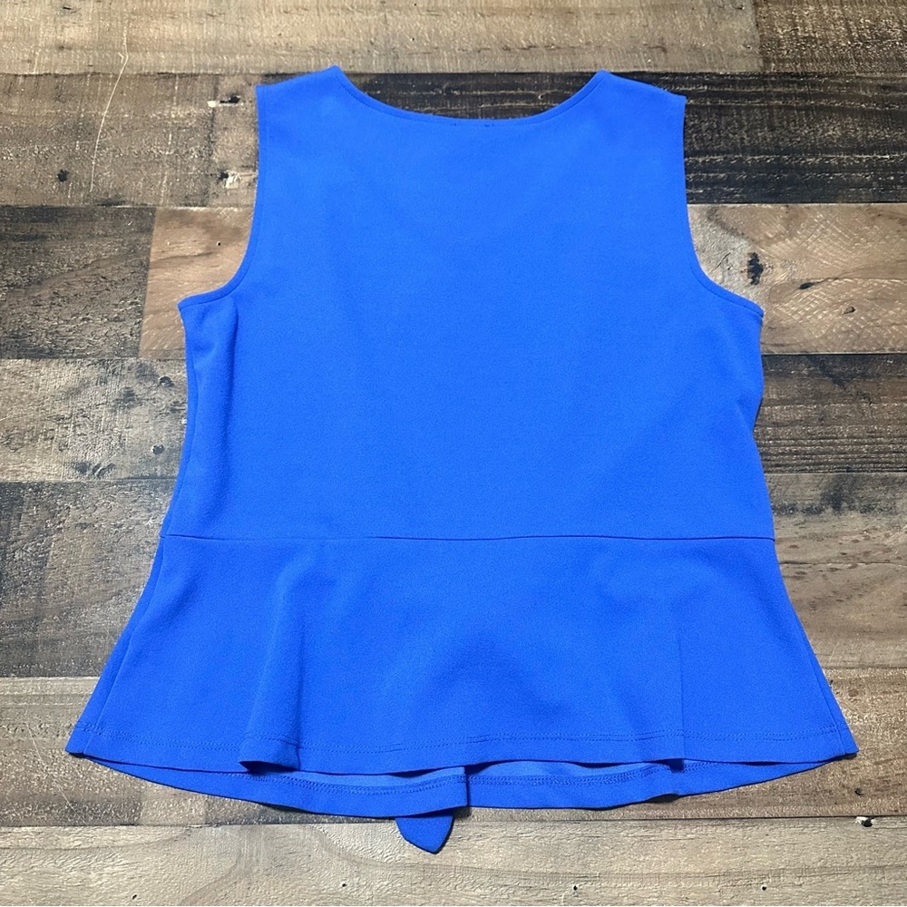 Talbots Blue Tie Front Tank - Picture 2 of 5